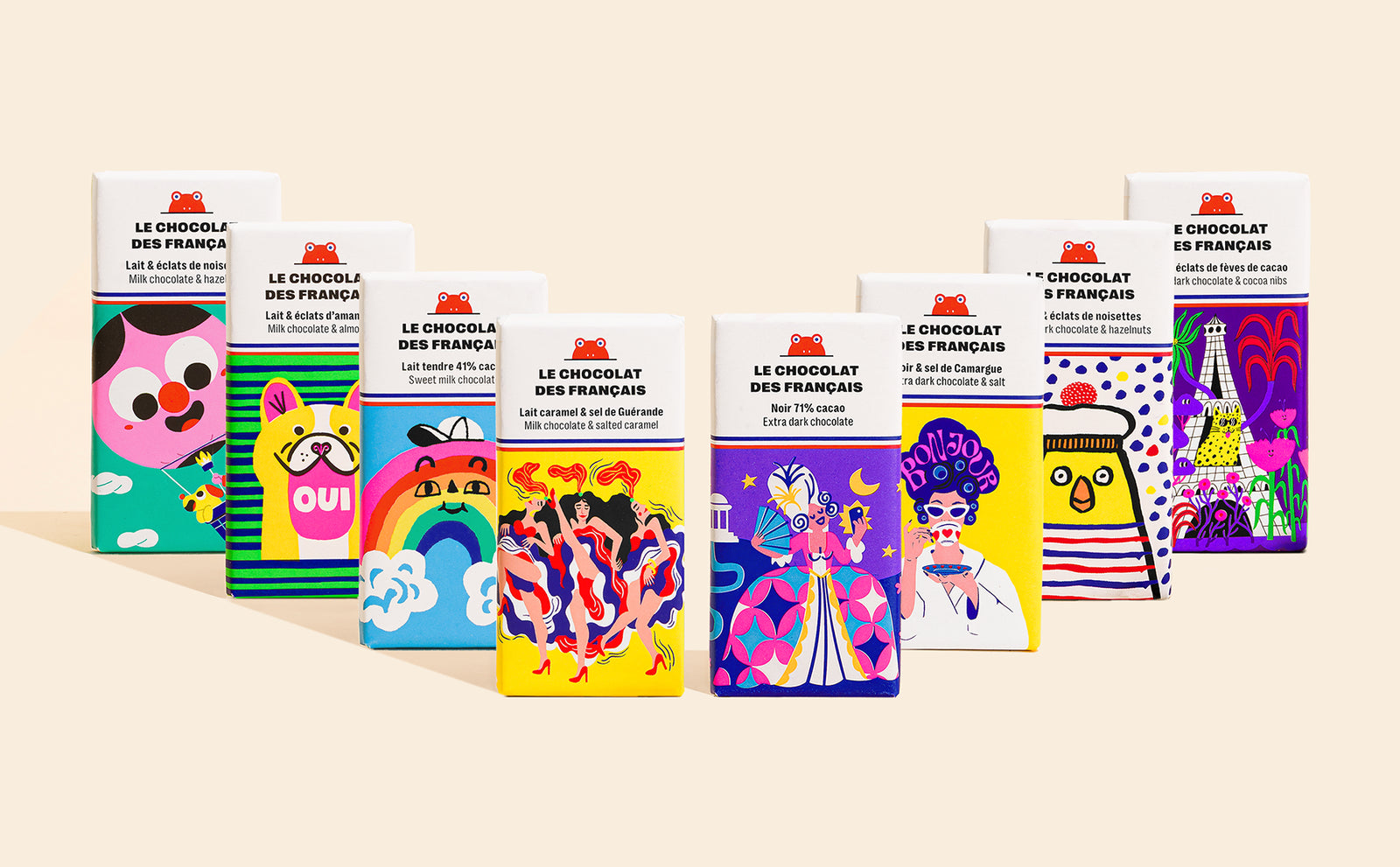Lot de 8 mini tablettes chocolat noir & lait - packshot