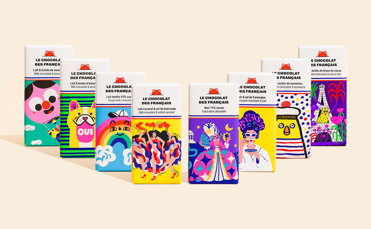 Lot de 8 mini tablettes chocolat noir & lait - packshot