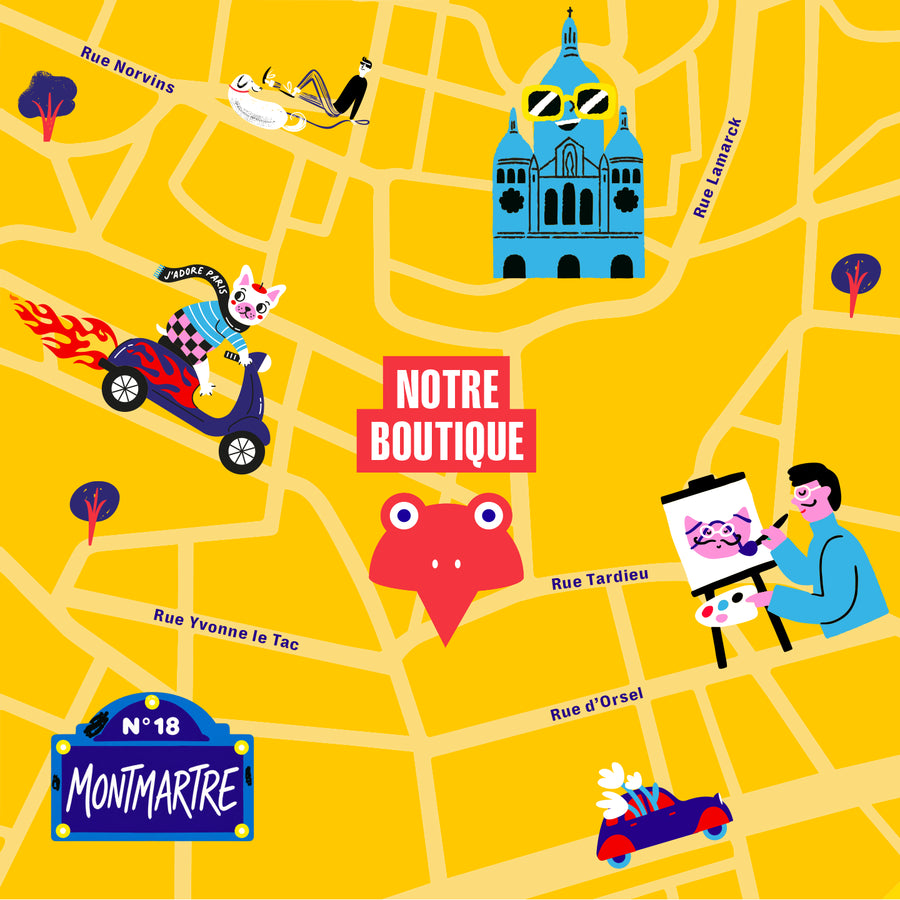 Carte de Montmartre à Paris - Le chocolat des Français