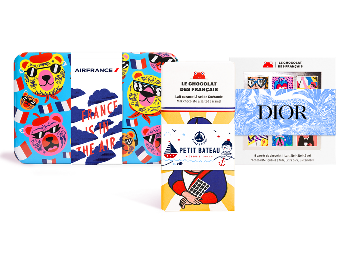 Chocolats avec fourreaux personnalisés