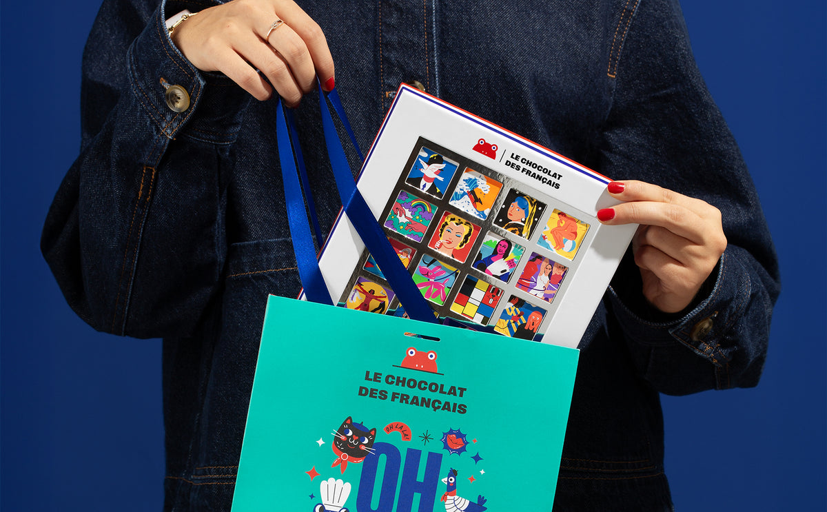 Coffret 16 carrés chocolat Histoire de l'Art - lifestyle