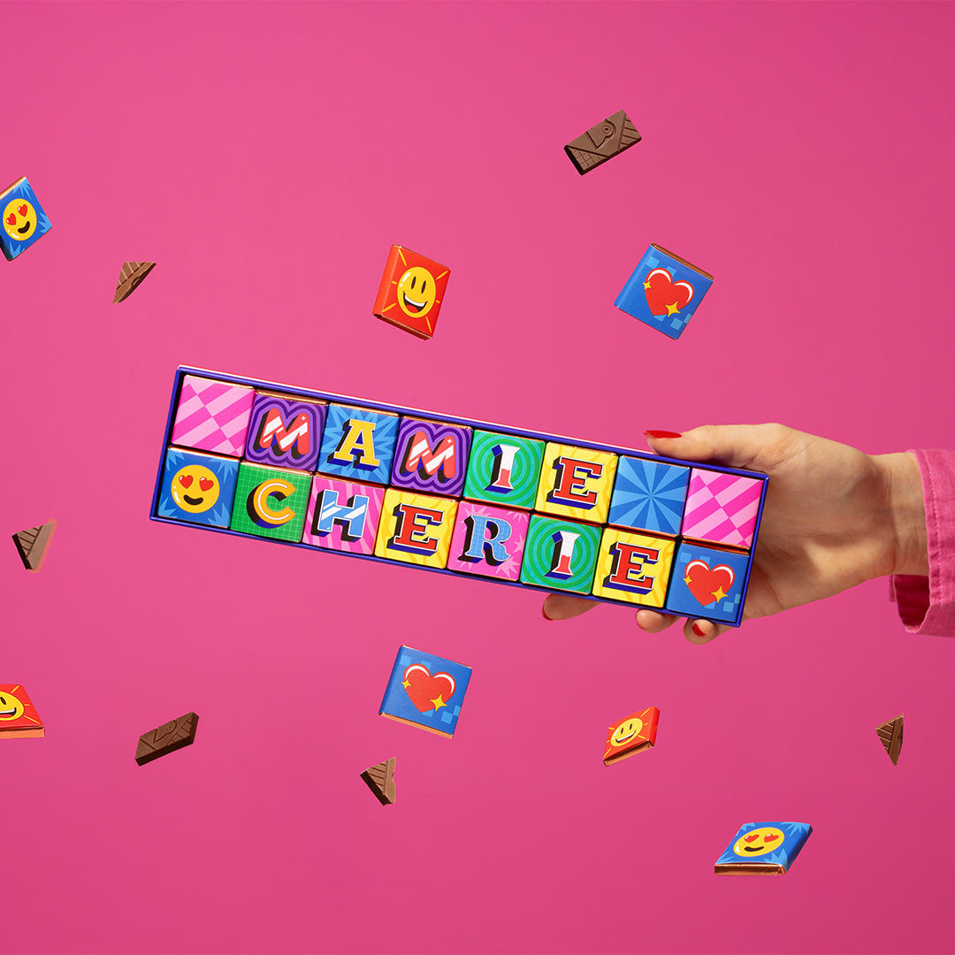 Coffret personnalisé 16 carrés fête des grands-mères - packshot