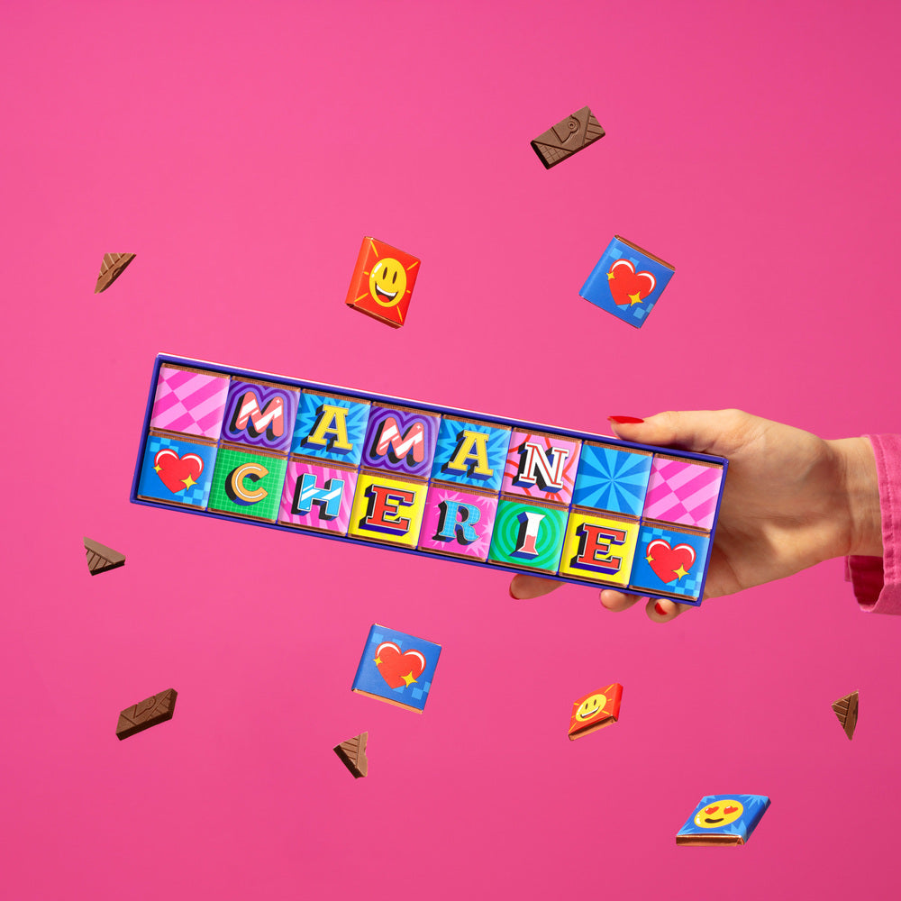 Coffret personnalisé 16 carrés fêtes des mères - packshot