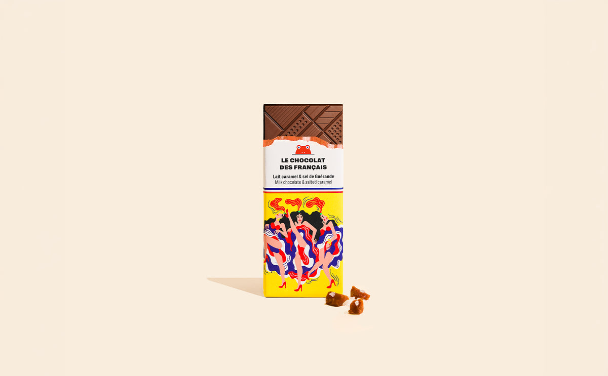 Mini tablette chocolat au lait, caramel et sel danseuses - packshot