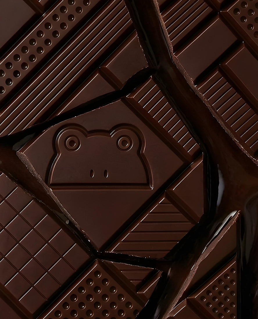 Mini tablette chocolat noir - macro