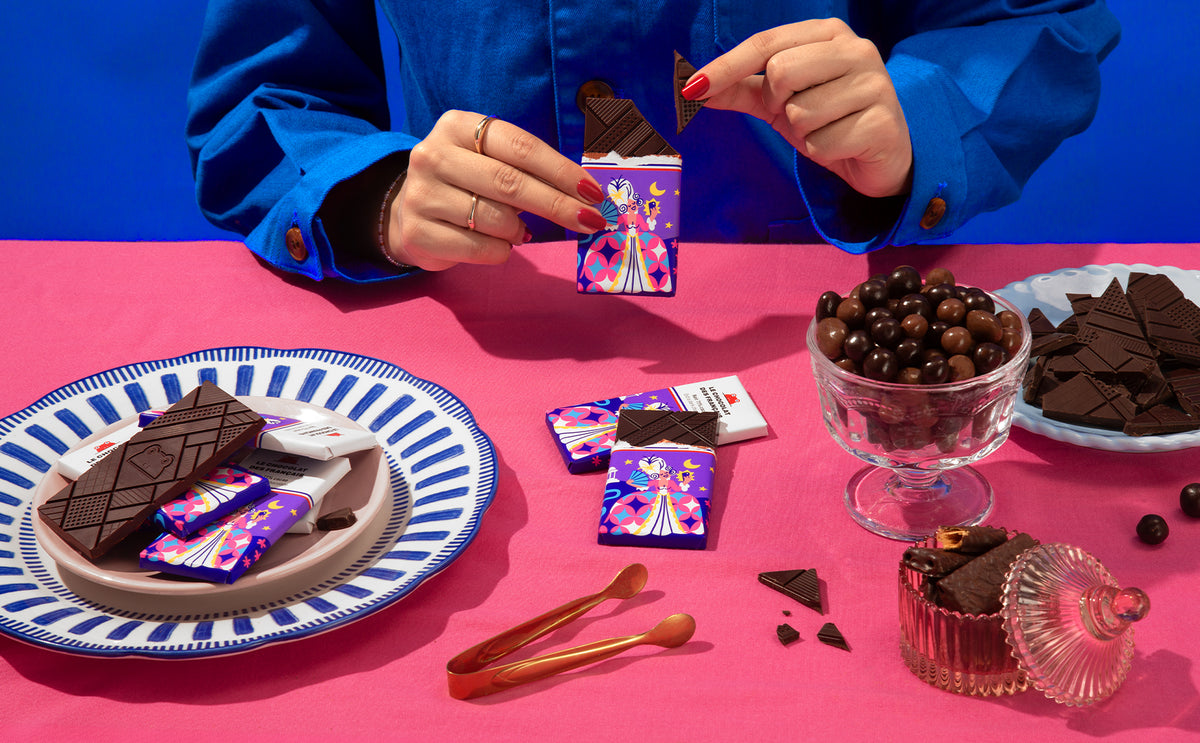 Mini tablette chocolat noir Trianon - lifestyle