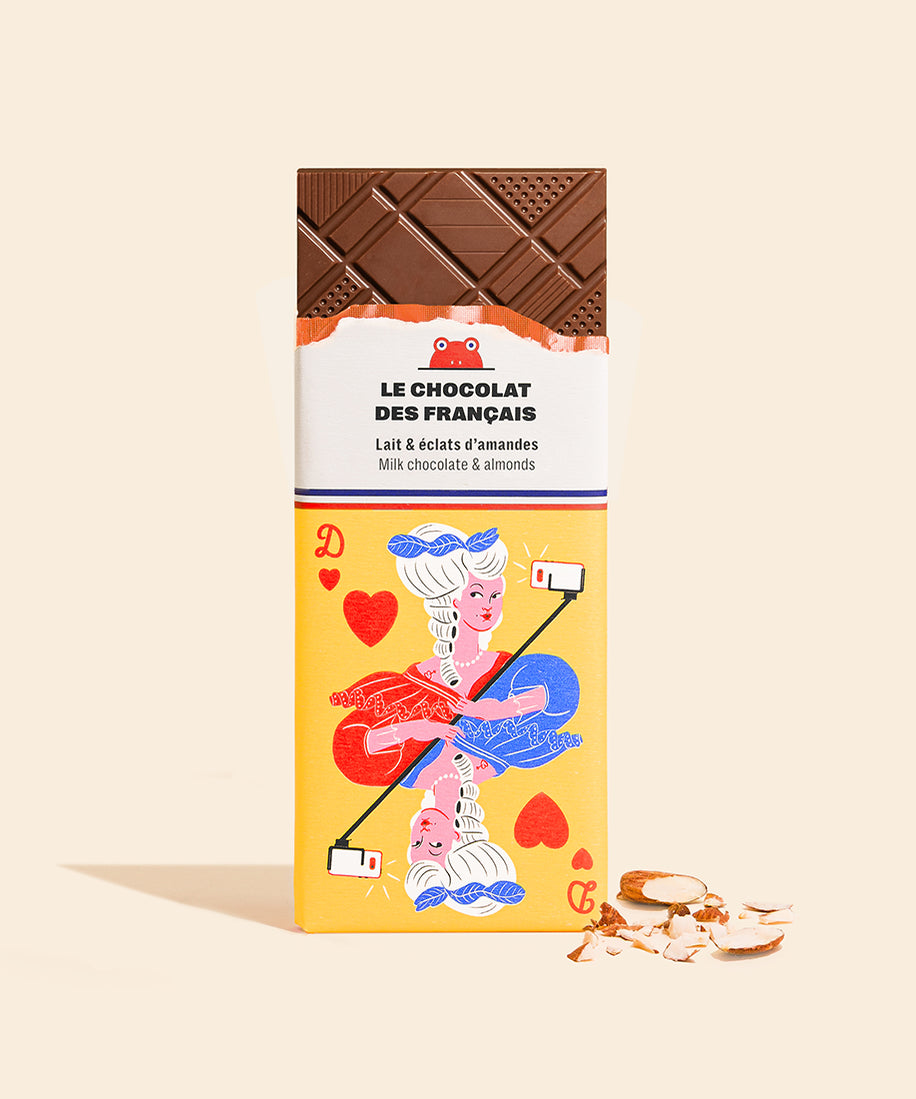 Tablette chocolat au lait amandes Marie-Antoinette - packshot