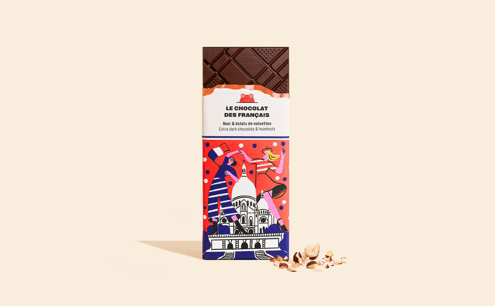 Tablette chocolat noir noisettes Sacré-Coeur - packshot