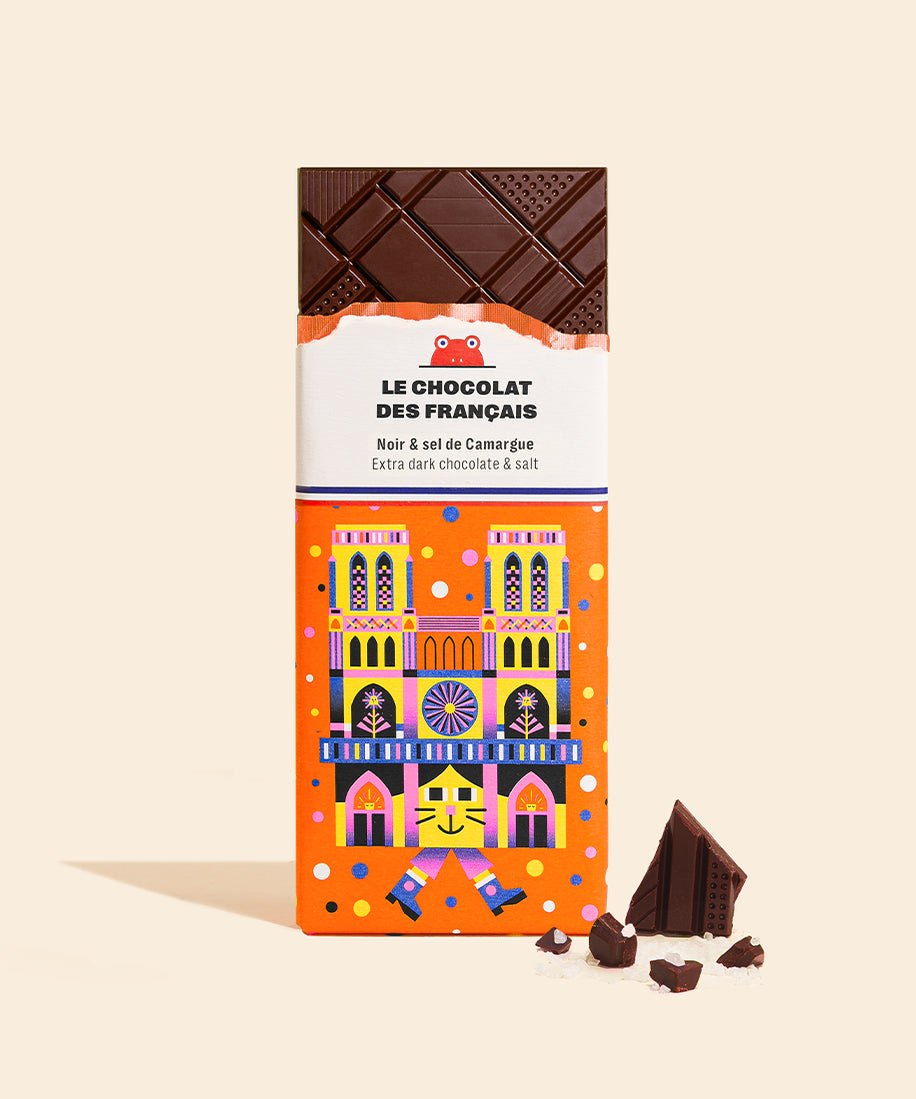 Tablette chocolat noir & sel de Camargue Notre-Dame - packshot