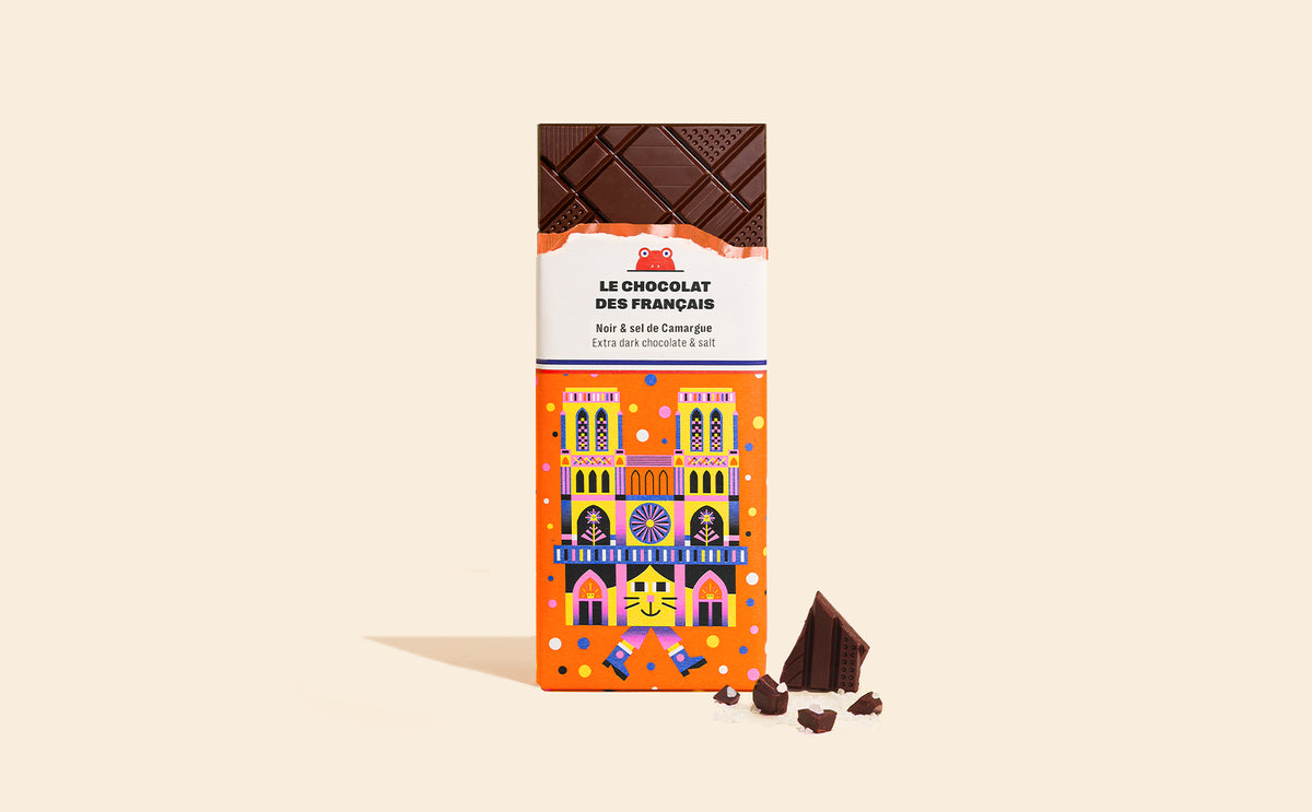 Tablette chocolat noir & sel de Camargue Notre-Dame - packshot