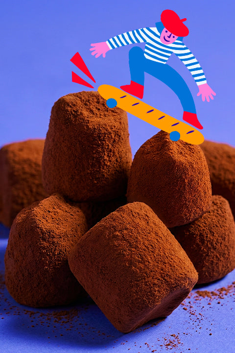 Truffes chocolat macro - menu desktop